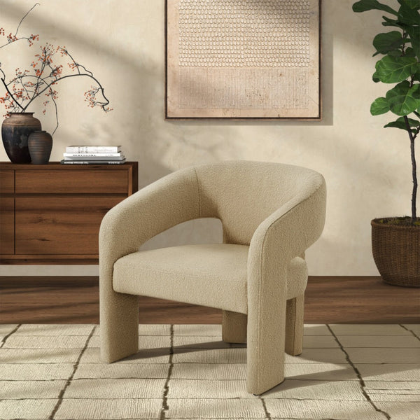 Safavieh ROSEANNA Modern Accent Chair – Elevate Your Space with Chic Design and Unmatched Comfort Today! Tan SFV4780E