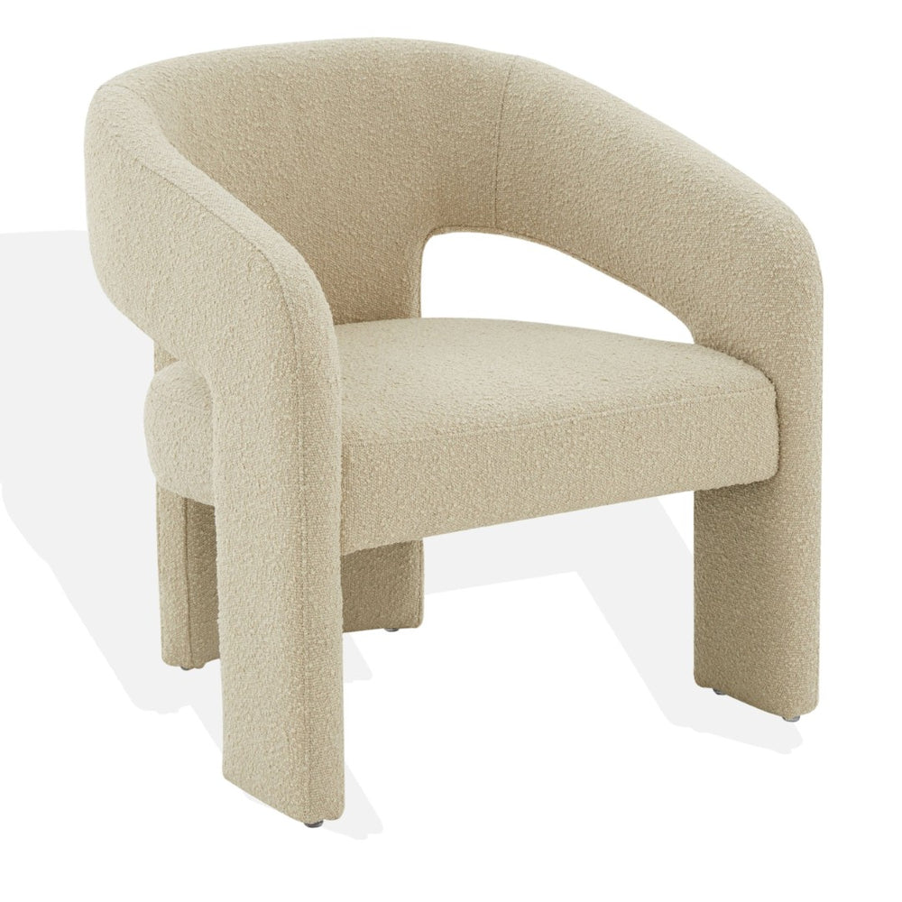 Safavieh ROSEANNA Modern Accent Chair – Elevate Your Space with Chic Design and Unmatched Comfort Today! Tan SFV4780E