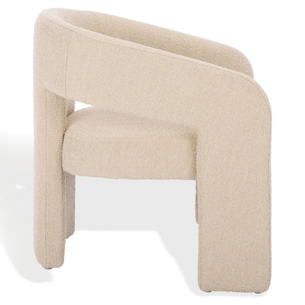 Safavieh ROSEANNA Modern Accent Chair – Elevate Your Space with Chic Design and Unmatched Comfort Today! Tan SFV4780E