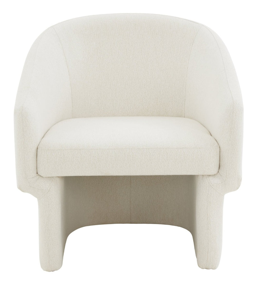 Safavieh SUSIE Barrel Back Accent Chair - Chic Comfort & Elegant Design for Modern Living Spaces & More Ivory SFV4781D