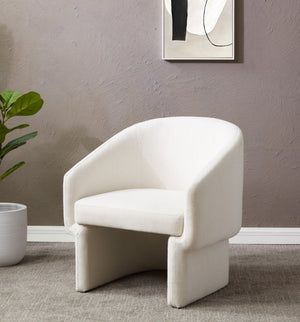 Safavieh Susie Barrel Back Accent Chair Ivory SFV4781D