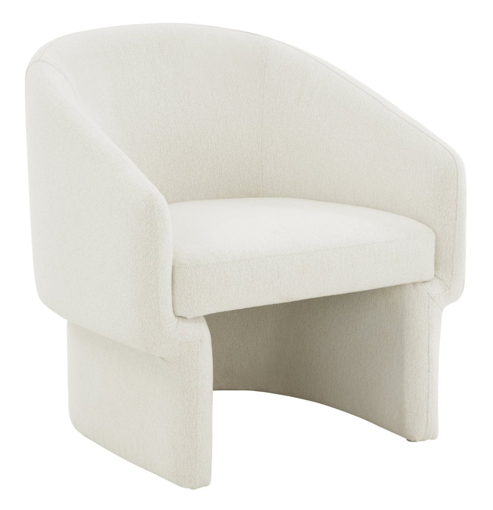 Safavieh SUSIE Barrel Back Accent Chair - Chic Comfort & Elegant Design for Modern Living Spaces & More Ivory SFV4781D