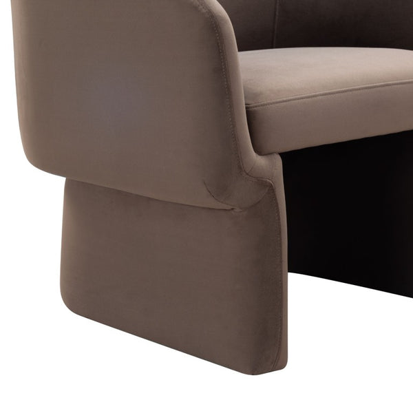Safavieh Susie Barrel Back Accent Chair Curved Upholstered Wood Frame for Living Room Brown SFV4781F