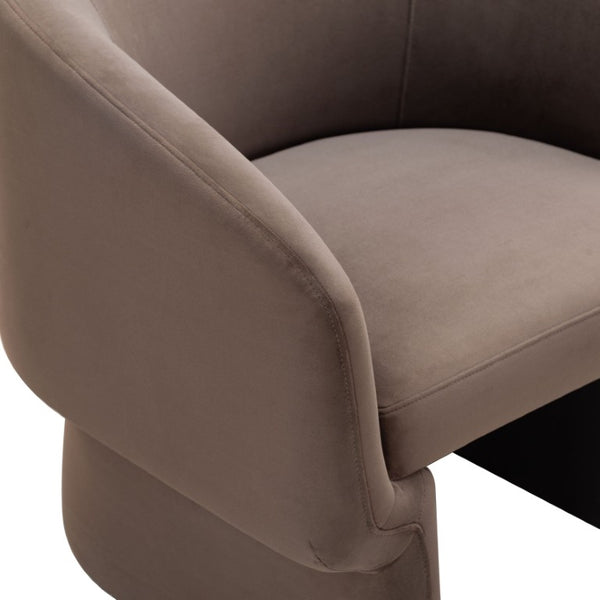 Safavieh Susie Barrel Back Accent Chair Curved Upholstered Wood Frame for Living Room Brown SFV4781F