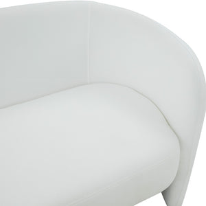 Safavieh ZHAO Boucle Curved Loveseat - Modern Sophistication and Comfort for Your Stylish Living Space White SFV4783A