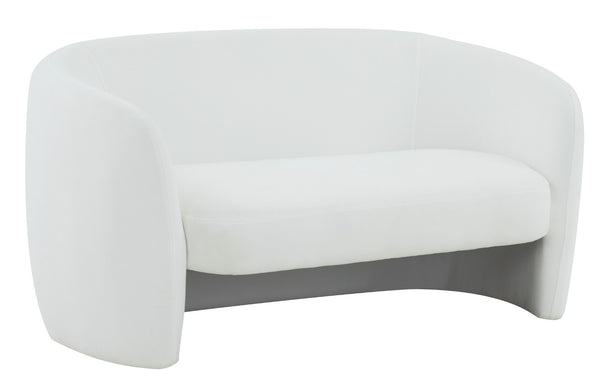 Safavieh ZHAO Boucle Curved Loveseat - Modern Sophistication and Comfort for Your Stylish Living Space White SFV4783A