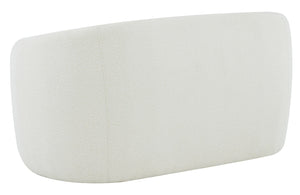 Safavieh ZHAO Boucle Curved Loveseat - Modern Sophistication and Comfort for Your Stylish Living Space Ivory SFV4783B