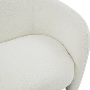 Safavieh ZHAO Boucle Curved Loveseat - Modern Sophistication and Comfort for Your Stylish Living Space Ivory SFV4783B