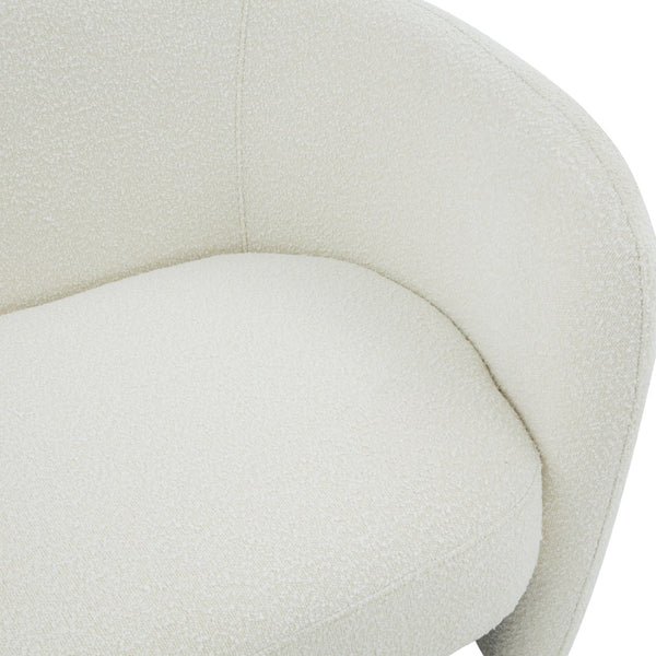 Safavieh ZHAO Boucle Curved Loveseat - Modern Sophistication and Comfort for Your Stylish Living Space Ivory SFV4783B