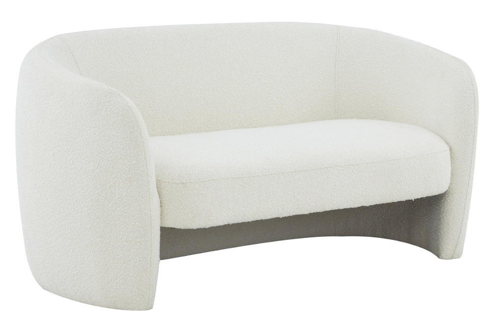 Safavieh ZHAO Boucle Curved Loveseat - Modern Sophistication and Comfort for Your Stylish Living Space Ivory SFV4783B