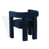 Safavieh Deandre Contemporary Velvet Dining Chair Navy SFV4785D