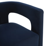 Safavieh Deandre Contemporary Velvet Dining Chair Navy SFV4785D