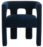 Safavieh Deandre Contemporary Velvet Dining Chair Navy SFV4785D