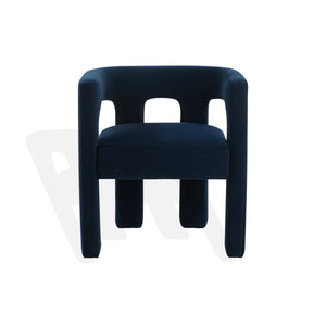Safavieh Deandre Contemporary Velvet Dining Chair Navy SFV4785D