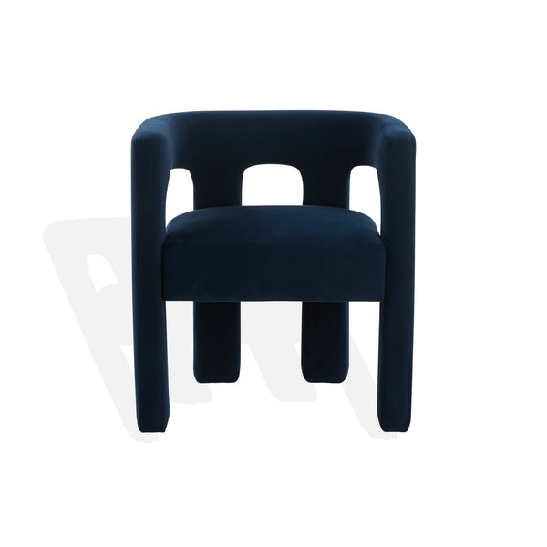 Safavieh Deandre Contemporary Velvet Dining Chair Navy SFV4785D