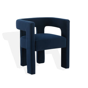 Safavieh Deandre Contemporary Velvet Dining Chair Navy SFV4785D