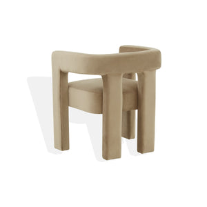 Safavieh Deandre Contemporary Velvet Dining Chair Light Brown SFV4785E