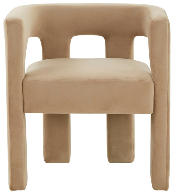Safavieh DEANDRE Velvet Dining Chair in Light Brown – Modern Comfort & Elegant Design for Any Space SFV4785E