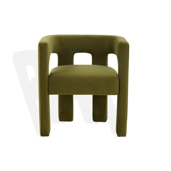 Safavieh Deandre Contemporary Velvet Dining Chair Olive Green SFV4785F