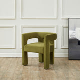 Safavieh Deandre Contemporary Velvet Dining Chair Olive Green SFV4785F