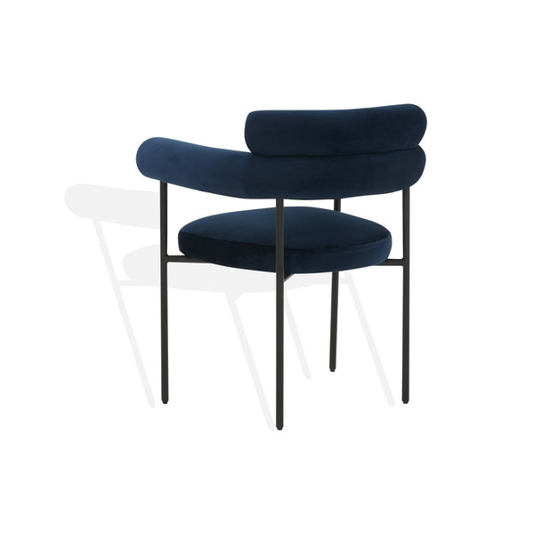 Safavieh Jaslene Curved Back Dining Chair Navy/ Black SFV4791E