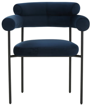 Safavieh Jaslene Curved Back Dining Chair Navy/ Black SFV4791E