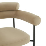 Safavieh Jaslene Curved Back Dining Chair Light Brown / Black SFV4791F