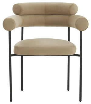 Safavieh Jaslene Curved Back Dining Chair Light Brown / Black SFV4791F