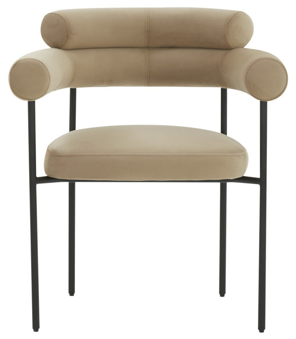 Safavieh Jaslene Curved Back Dining Chair Light Brown / Black SFV4791F
