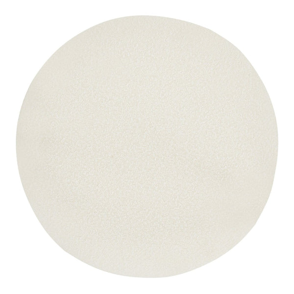 Safavieh MARIABELLA Boucle Ottoman - Modern Drum Design with Elegant Storage for Stylish Living Spaces Ivory SFV4793A