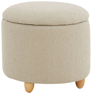 Safavieh Mariabella Boucle Storage Ottoman Oatmeal Wood / Fabric / Foam  SFV4793C