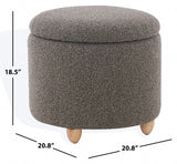 Safavieh Mariabella Boucle Storage Ottoman Dark Brown / Natural SFV4793D