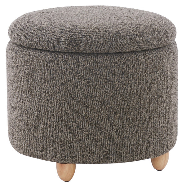 Safavieh Mariabella Boucle Storage Ottoman Dark Brown / Natural SFV4793D