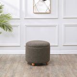 Safavieh Mariabella Boucle Storage Ottoman Dark Brown / Natural SFV4793D