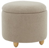 Mariabella Faux Shearling  Storage Ottoman