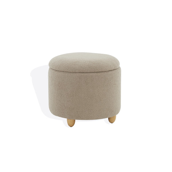 Safavieh Mariabella Faux Shearling  Storage Ottoman Brown / Natural SFV4793E