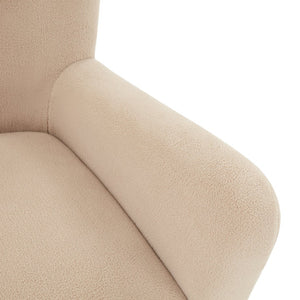 Safavieh CAREY Modern Accent Chair in Plush Faux Shearling - Cozy Tan Upholstery for Elegant Living Spaces SFV4794B