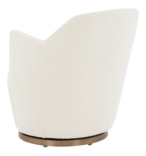 Safavieh CHRISTIAN Boucle Swivel Accent Chair in Ivory - Luxurious Comfort, 360° Rotation & Modern Style SFV4797A