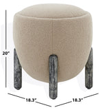 Safavieh Clarabella Upholstered Ottoman Brown / Black SFV4800E