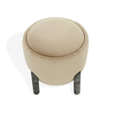 Safavieh Clarabella Upholstered Ottoman Light Brown / Black SFV4800F