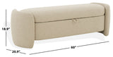 Safavieh Danianna Boucle Storage Bench Oatmeal SFV4805C