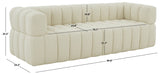 Safavieh Calyna Channel Tufted Boucle Sofa XII23 Cream Wood / Fabric / Foam SFV4821A