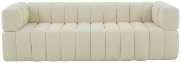 Safavieh Calyna Channel Tufted Boucle Sofa XII23 Cream Wood / Fabric / Foam SFV4821A