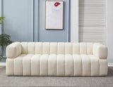 Safavieh Calyna Channel Tufted Boucle Sofa XII23 Cream Wood / Fabric / Foam SFV4821A