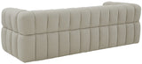 Safavieh Calyna Channel Tufted Boucle Sofa XII23 Light Grey Wood / Fabric / Foam SFV4821B