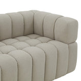 Safavieh Calyna Channel Tufted Boucle Sofa XII23 Light Grey Wood / Fabric / Foam SFV4821B