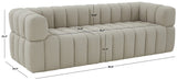 Safavieh Calyna Channel Tufted Boucle Sofa XII23 Light Grey Wood / Fabric / Foam SFV4821B