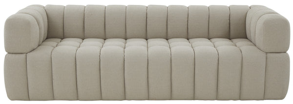 Safavieh Calyna Channel Tufted Boucle Sofa XII23 Light Grey Wood / Fabric / Foam SFV4821B
