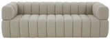 Safavieh Calyna Channel Tufted Boucle Sofa XII23 Light Grey Wood / Fabric / Foam SFV4821B