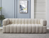 Safavieh Calyna Channel Tufted Boucle Sofa XII23 Light Grey Wood / Fabric / Foam SFV4821B